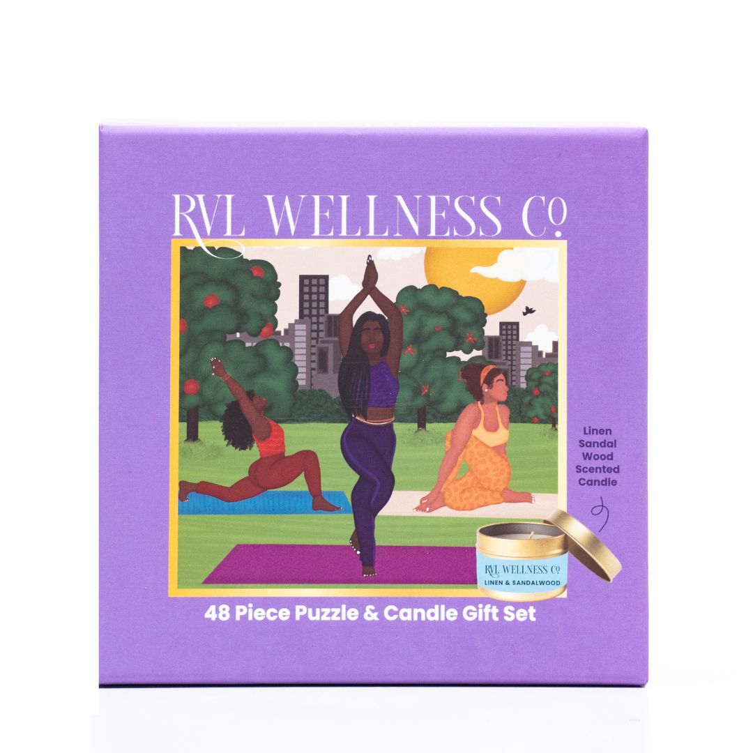 Yoga In The Park  48 Piece Puzzle & Candle Gift Set – RVL